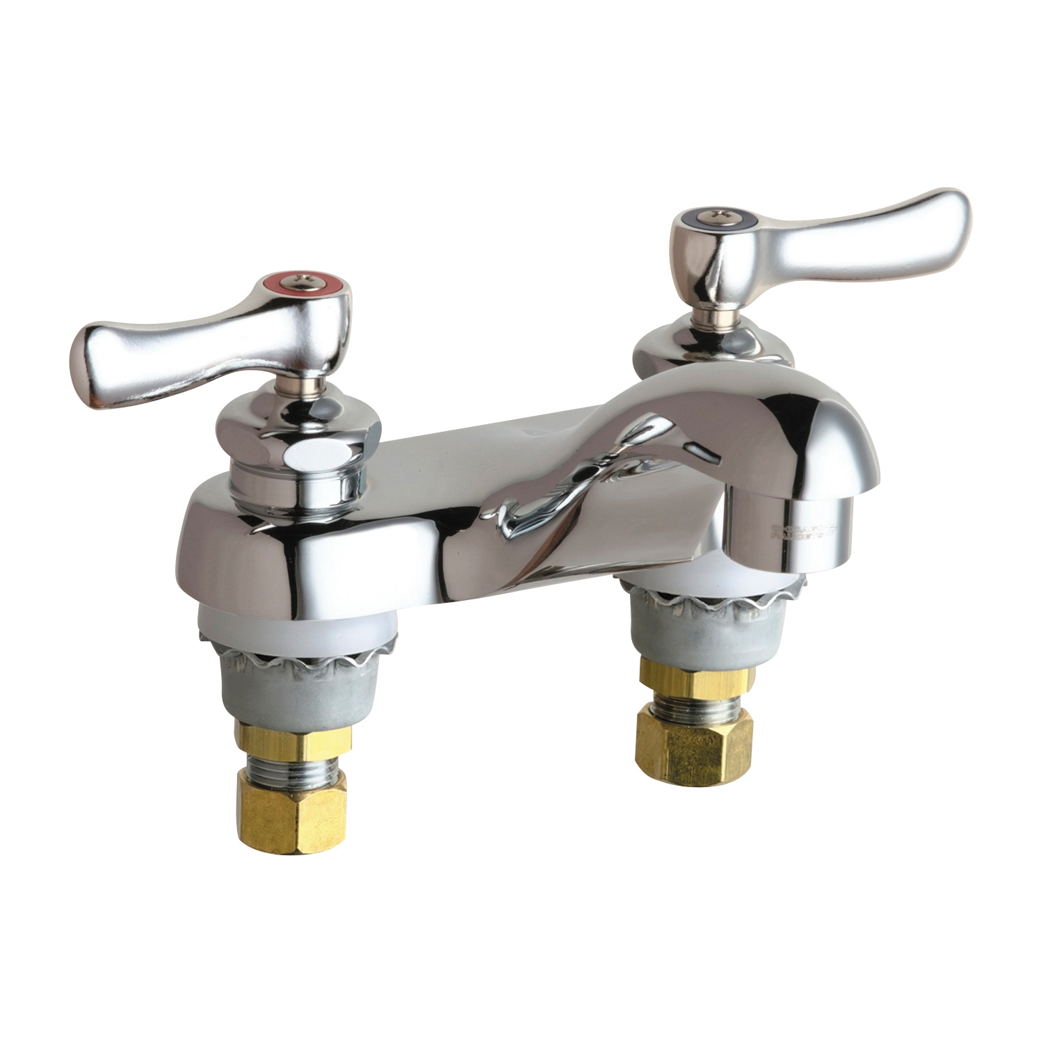 Chicago Faucet® 802-VXKABCP Lavatory Sink Faucet, Chrome Plated, 2 Handles, 2.2 gpm