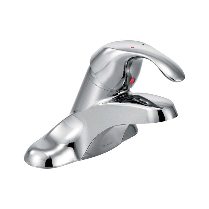 Moen® 8439F05 Centerset Bathroom Faucet, M-BITION™, Chrome Plated, 1 Handles, 0.5 gpm