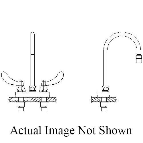 DELTA® 27C4934-LS-TI Heavy Duty Sink Faucet, Teck®, Chrome Plated, 2 Handles, 1.5 gpm