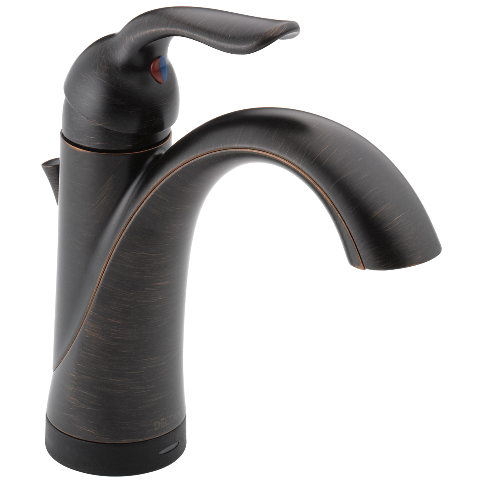 DELTA® 538T-RB-DST Centerset Lavatory Faucet, Lahara®, Venetian Bronze, 1 Handles, Plastic Pop-Up Drain, 1.2 gpm