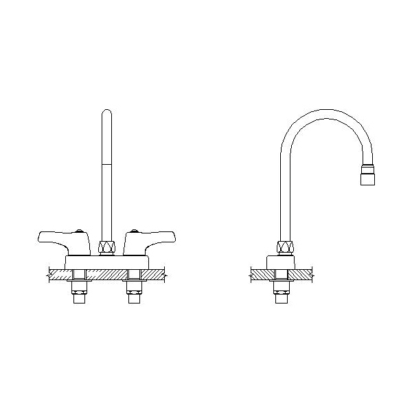 DELTA® 27C4933-LS Heavy Duty Lavatory Sink Faucet, TECK®, Polished Chrome, 2 Handles, 1.5 gpm