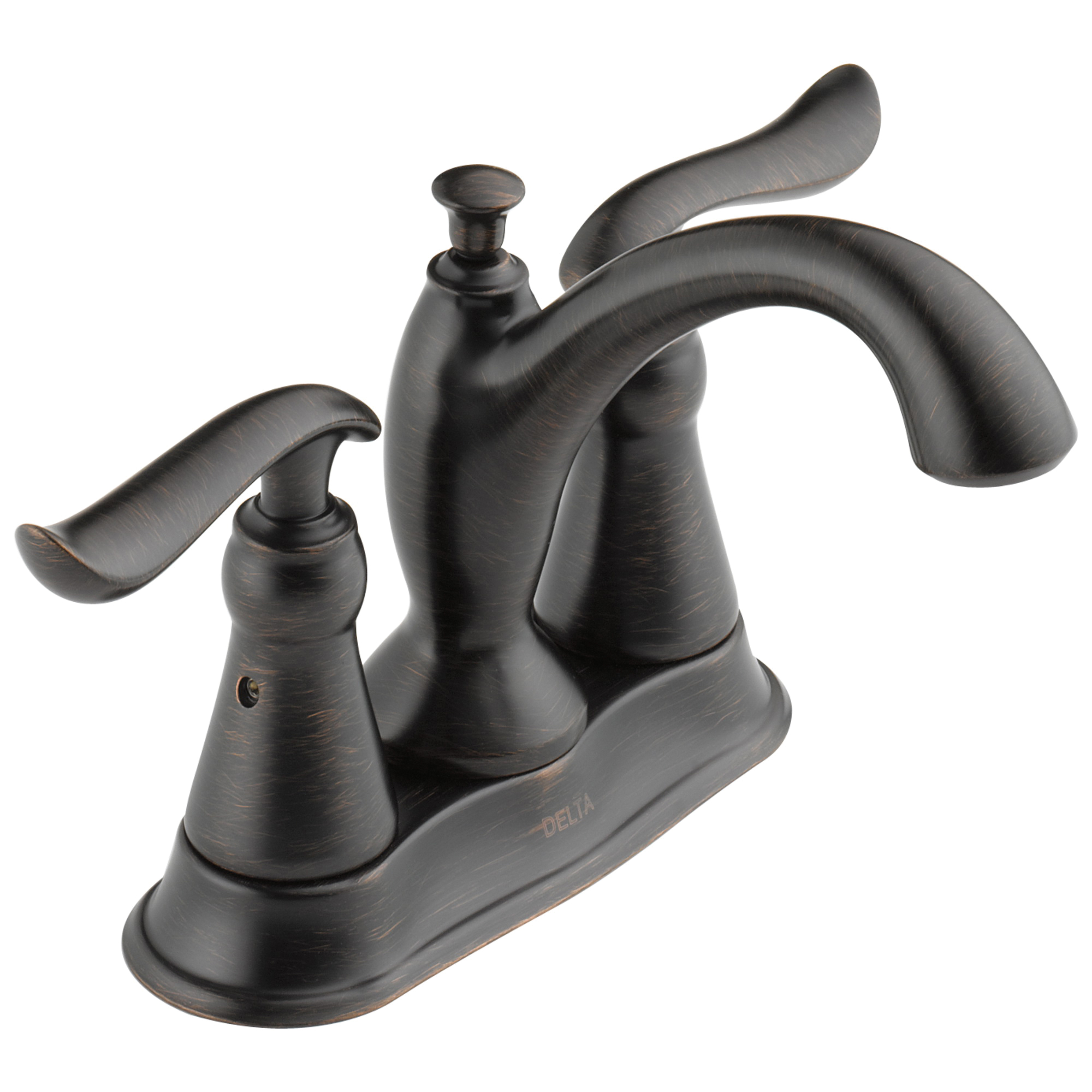 DELTA® 2594-RBTP-DST Tract-Pack™ Centerset Lavatory Faucet, Linden™, Venetian Bronze, 2 Handles, 50/50 Pop-Up Drain, 1.2 gpm