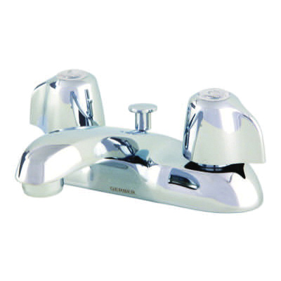 Gerber® Classics™ 43-431 Bathroom Faucet, Chrome Plated, 2 Handles, Brass Pop-Up Drain, 1.5 gpm