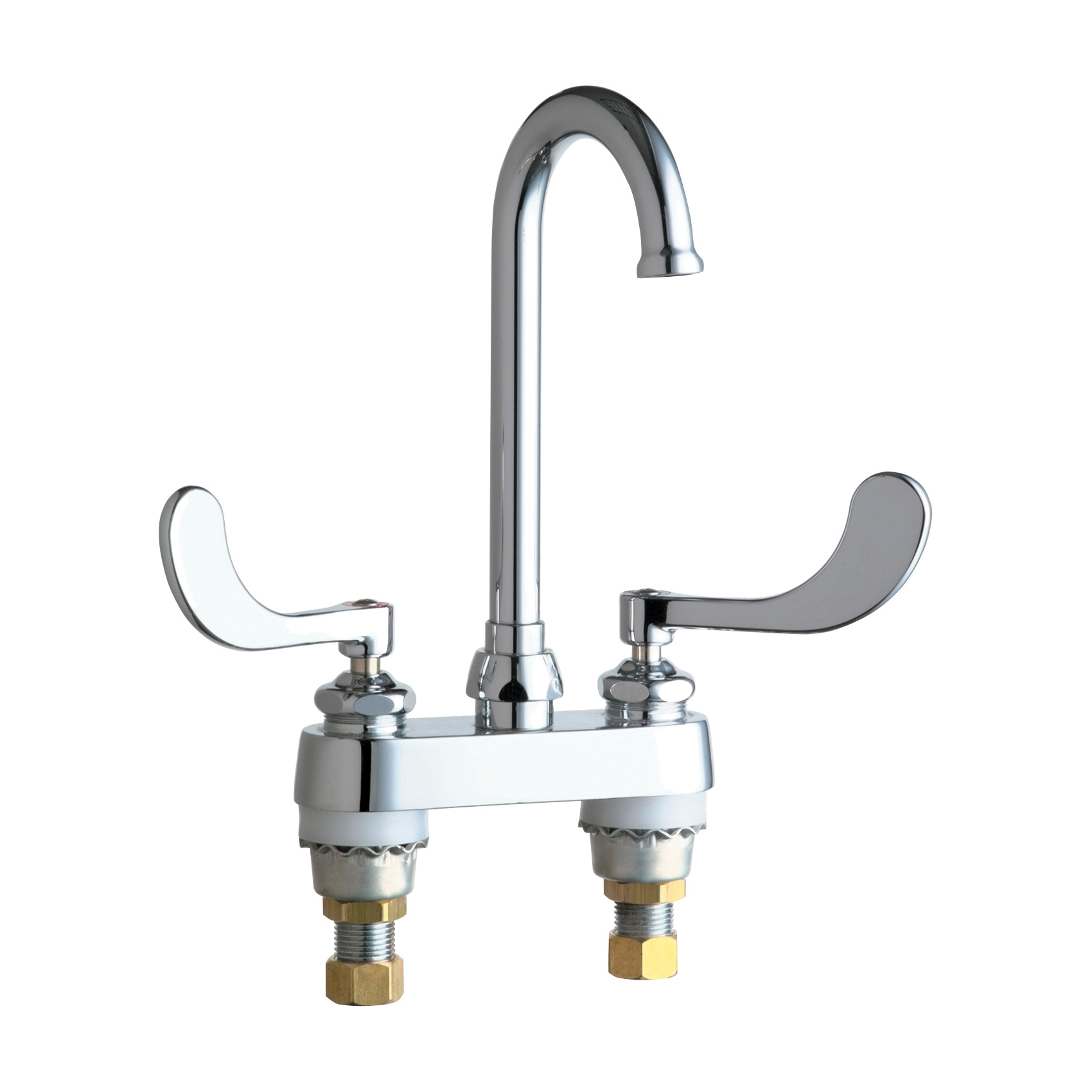 Chicago Faucet® 895-317FCABCP Lavatory Sink Faucet, Chrome Plated, 2 Handles, 1.5 gpm