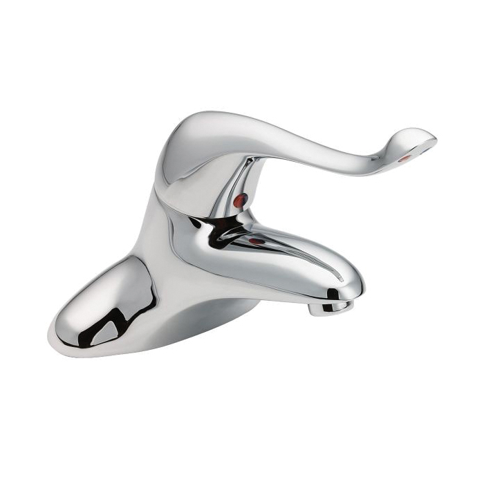 Moen® 8416F05 Centerset Bathroom Faucet, M-DURA™, Chrome Plated, 1 Handles, 0.5 gpm
