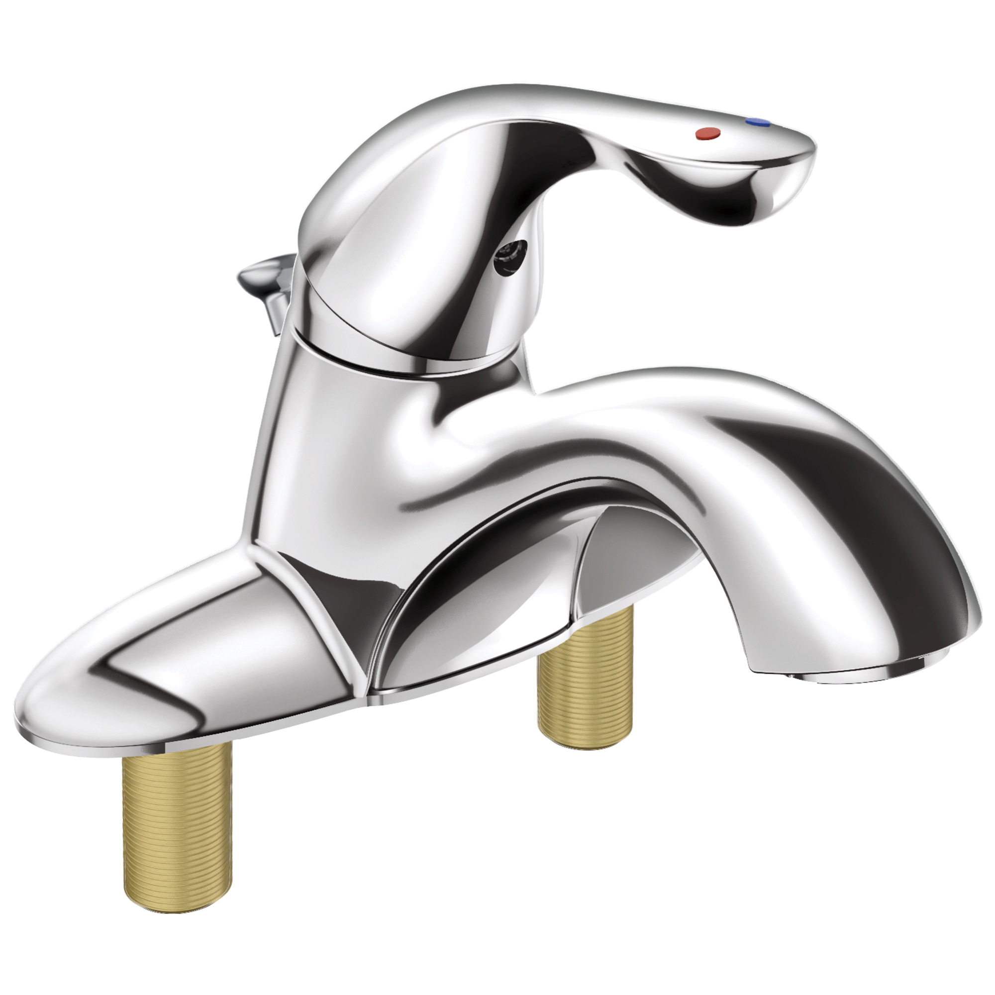 DELTA® 525LF-MPU Centerset Lavatory Faucet, Classic, Chrome Plated, 1 Handles, Metal Pop-Up Drain, 1.2 gpm