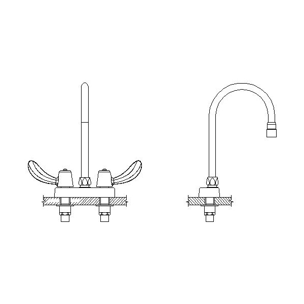 DELTA® 27C4952 Heavy Duty Lavatory Sink Faucet, TECK®, Polished Chrome, 2 Handles, 0.5 gpm