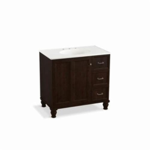 99520-LGR-1WB Damask® Standard Vanity Cabinet With Furniture Leg, Freestanding Mount, Claret Suede Cabinet