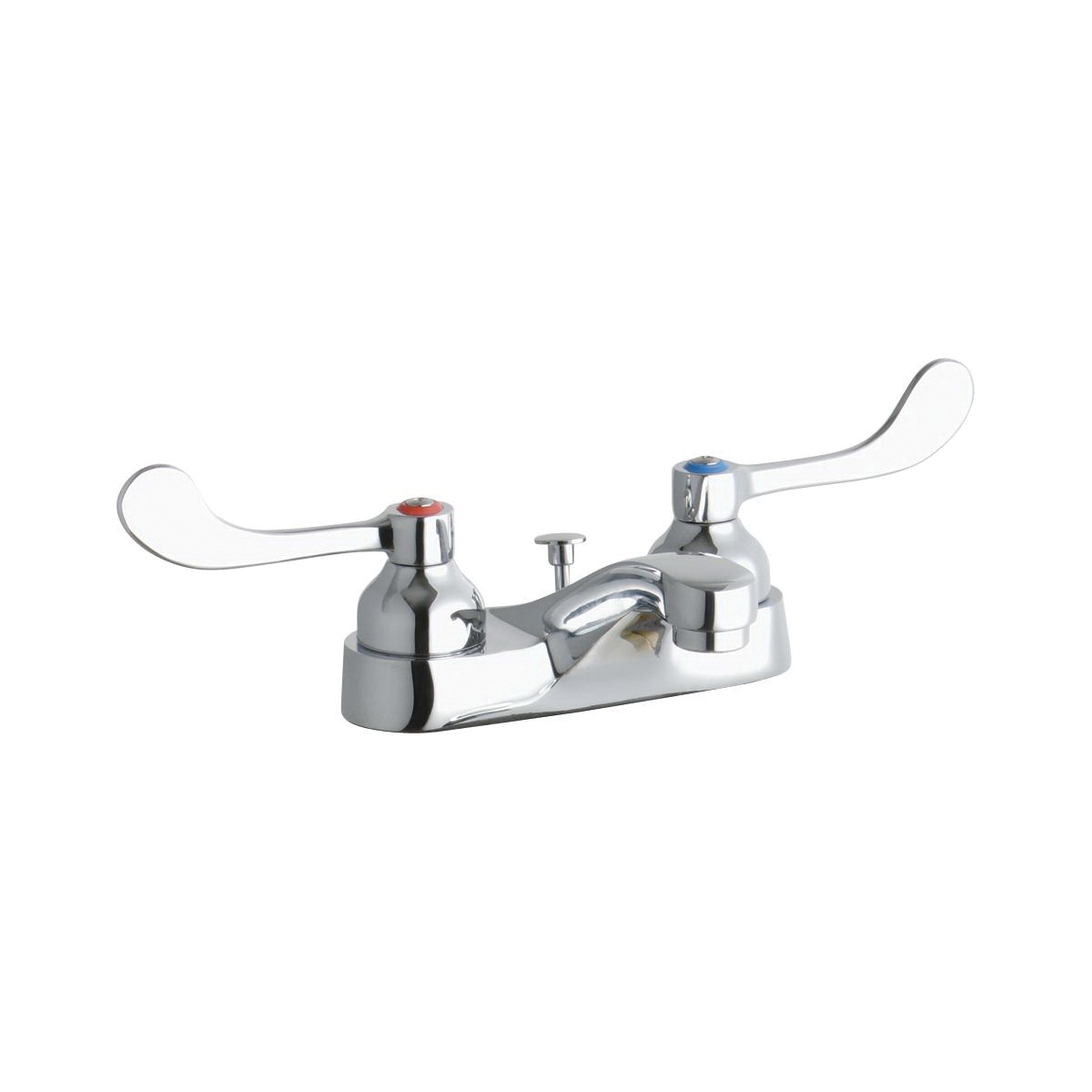 Elkay® LK403T4 Exposed Centerset Bathroom Faucet, Chrome Plated, 2 Handles, Pop-Up Drain, 0.5 gpm