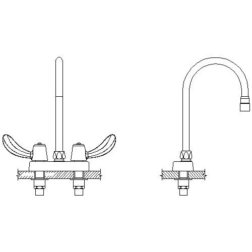 DELTA® 27C4942-LS Heavy Duty Lavatory Sink Faucet, TECK®, Polished Chrome, 2 Handles, 1.5 gpm