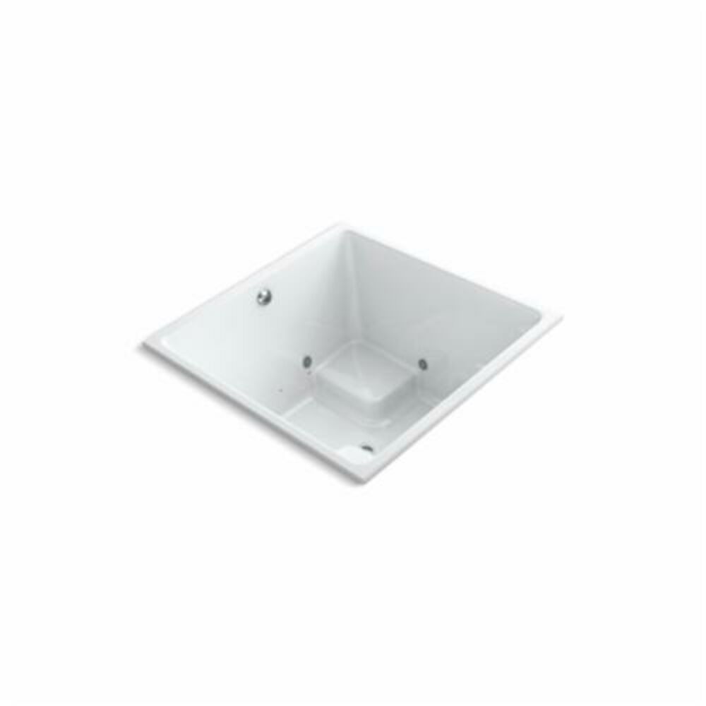 Kohler® 1969-GCR-0 Underscore® Bathtub, Square, 48 in Lx48 in W, Center Drain, White