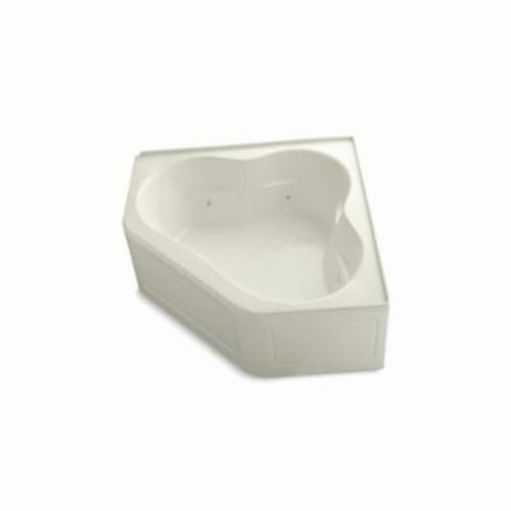 Kohler® 1160-LA-96 Tercet® Bathtub With Integral Flange, Whirlpool, 60 in Lx60 in W, Center Drain, Biscuit
