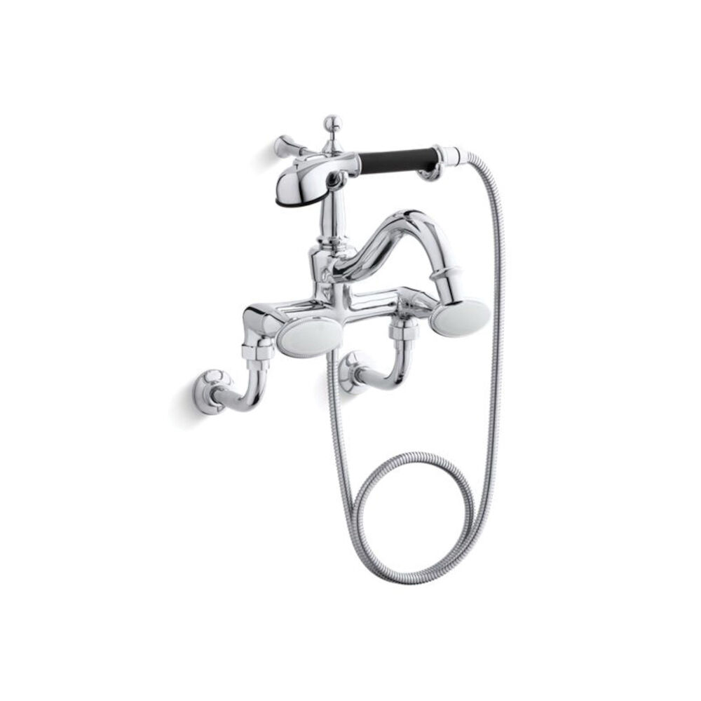 110-9B-CP Bathroom Faucet With Handshower, Polished Chrome