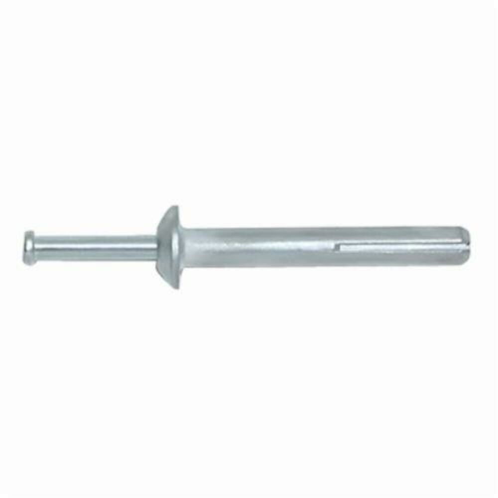 Powers® 2820 Nailin™ Nail Drive Anchor With Carbon Steel Nail, 1/4 in Dia, 1-1/2 in OAL, Mushroom Head Head, Zamak Alloy