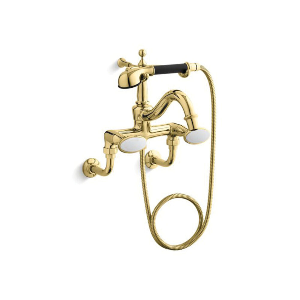 110-9B-PB Bathroom Faucet With Handshower, Vibrant® Polished Brass