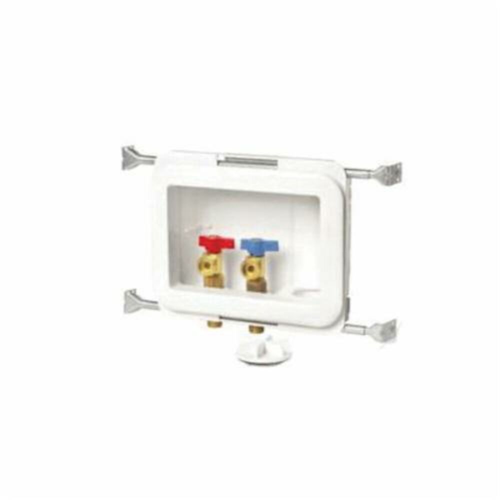 38478 Fire-Rated Washing Machine Outlet Box With Water Hammer Arrestor, Bulk Moulding Compound