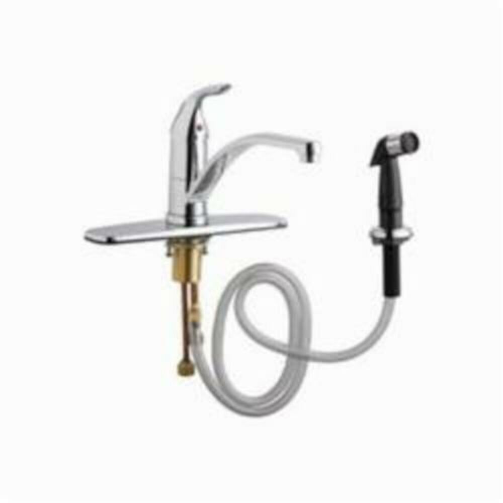 432-ABCP Hot and Cold Water Mixing Sink Faucet With Side Spray, Chrome Plated