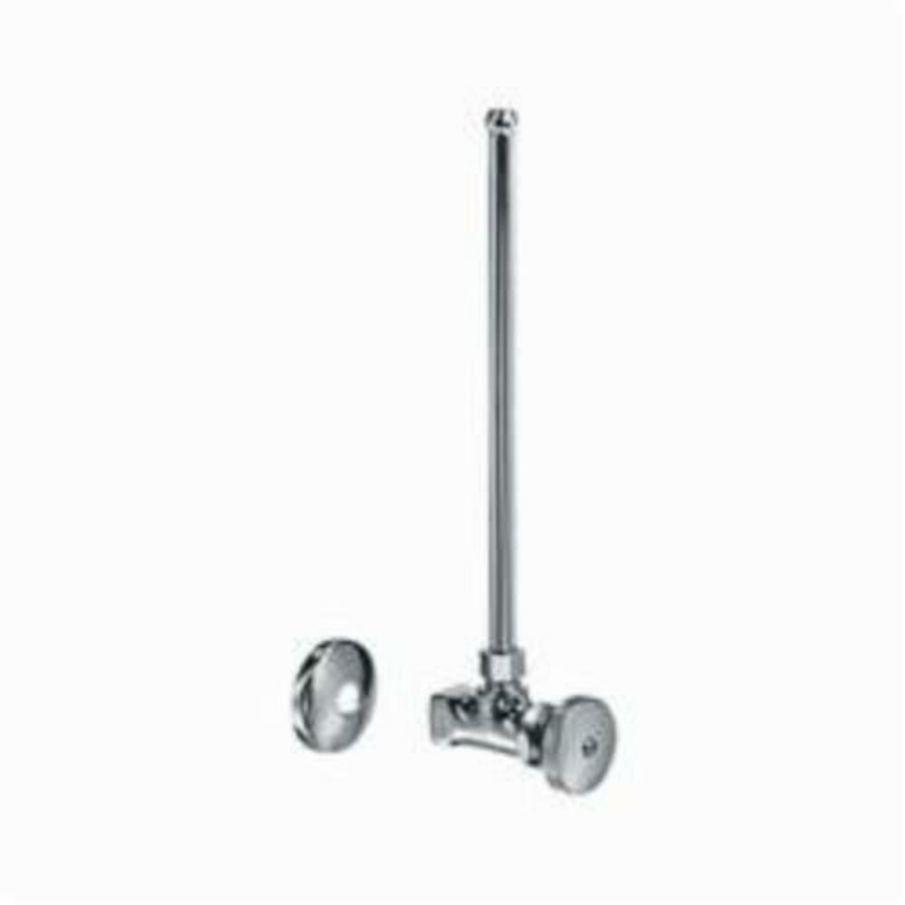 1004-ABCP Angle Stop Fitting With Supply Tube, Chrome Plated