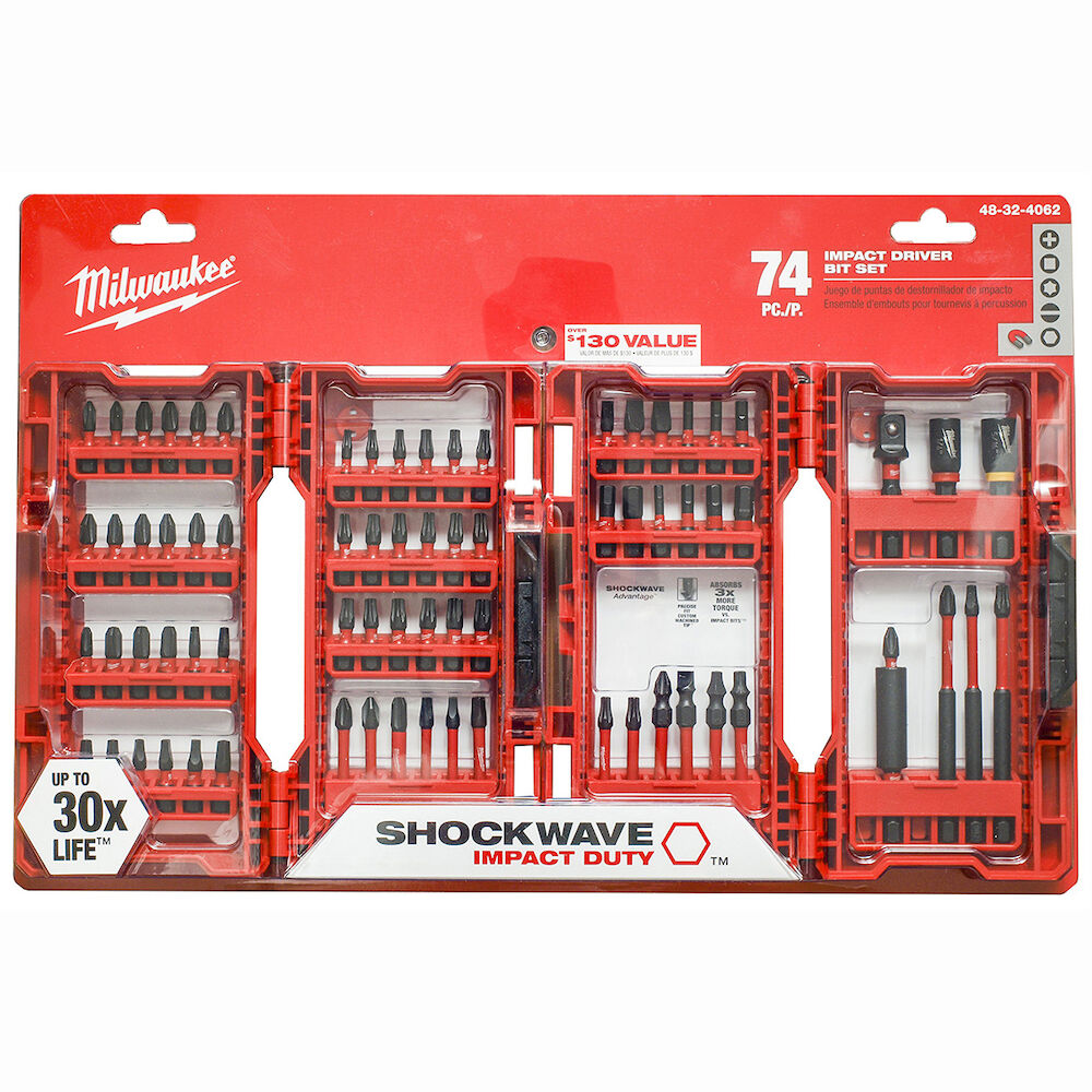 Milwaukee SHOCKWAVE 48-32-4062 74 Piece Impact Duty Driver Bit Set