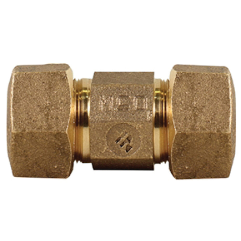 A.Y. McDonald 5130-115, 74758T 1 Straight Coupling, 1 in Nominal, T CTS Compression End Style, Cast Brass