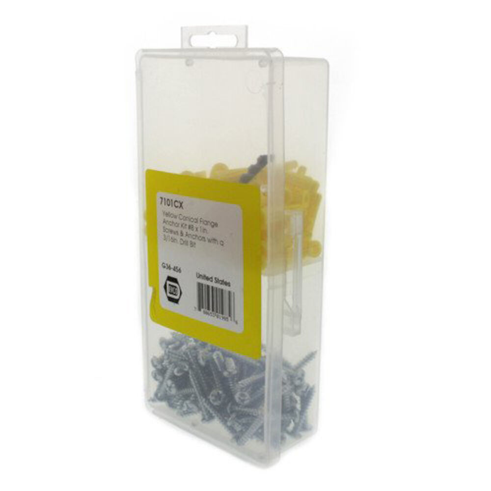 Diversitech Devco® 7101CX Anchor Kit, 201 Pieces, Plastic, Yellow