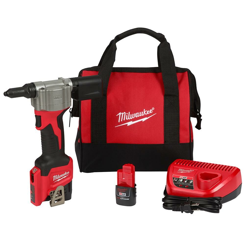 Milwaukee 2550-22 M12 Cordless Rivet Tool Kit