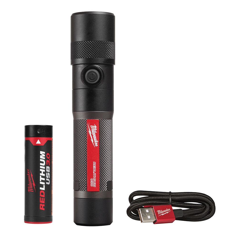 Milwaukee 2161-21 Cordless USB Rechargeable Twist Focus Flashlight