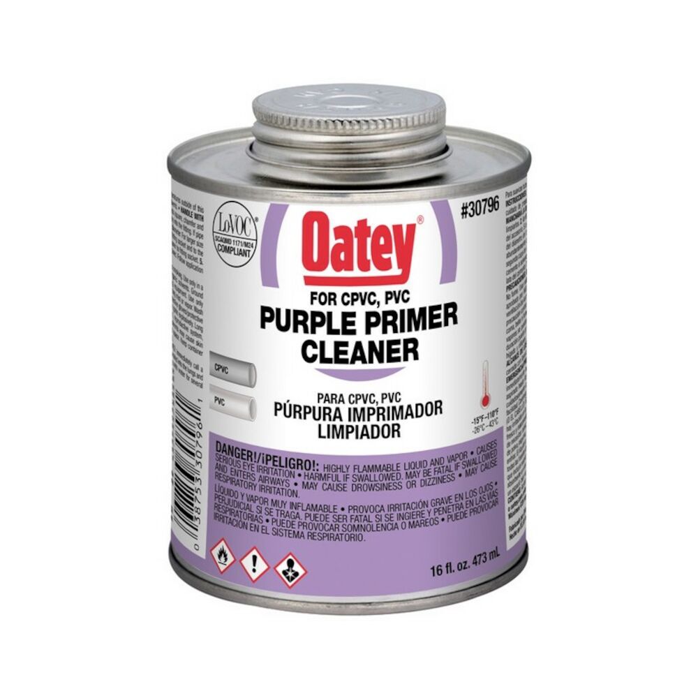 OATEY All Purpose Pipe Primer/Cleaner, 16 oz, Purple