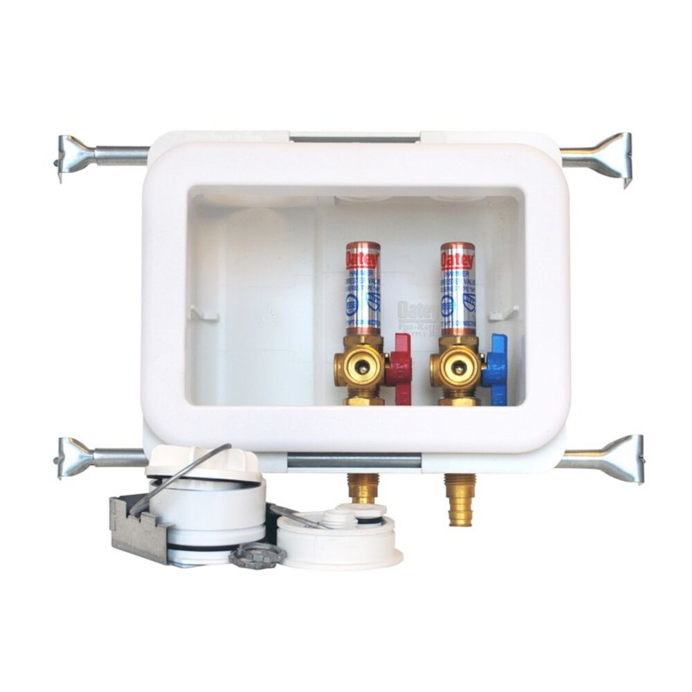 38481 Fire-Rated Washing Machine Outlet Box With Water Hammer Arrestor