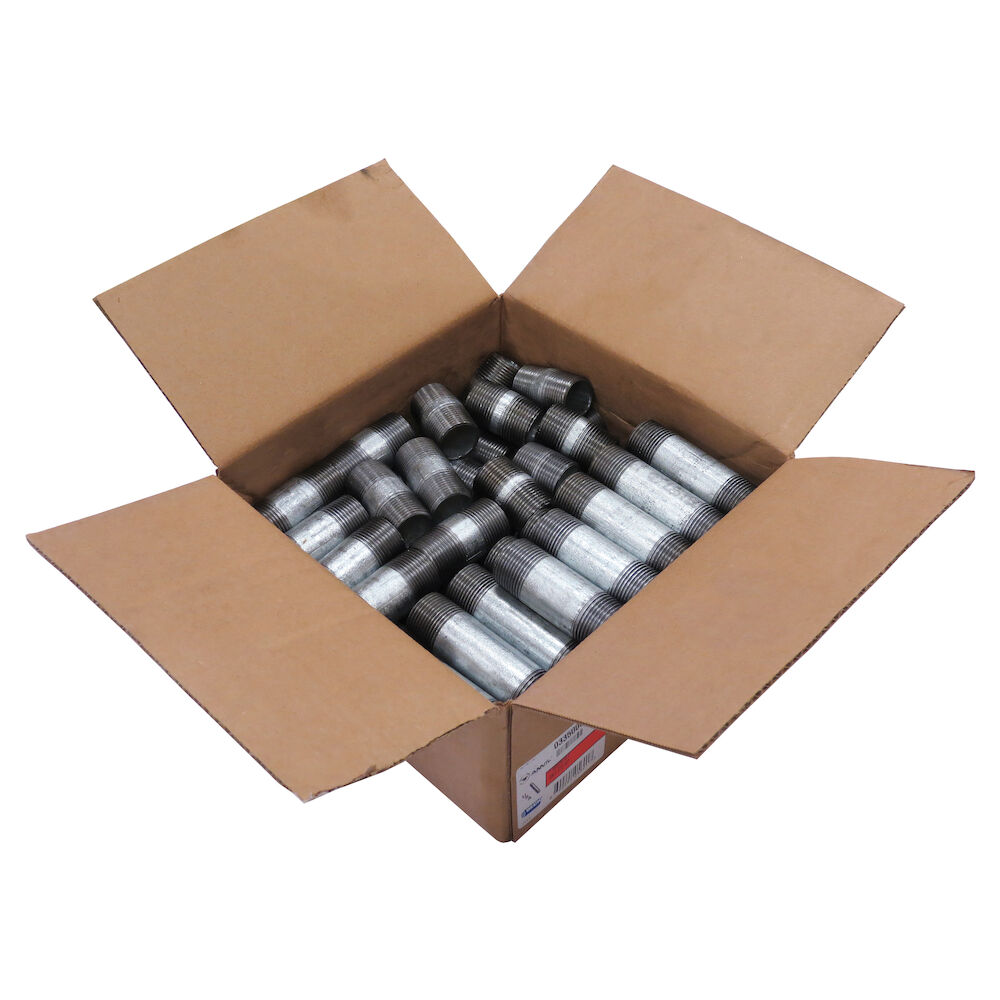 0335001004 FIG 343 Pipe Nipple Assortment, 1-1/4 in Carbon Steel, Hot Dipped Galvanized