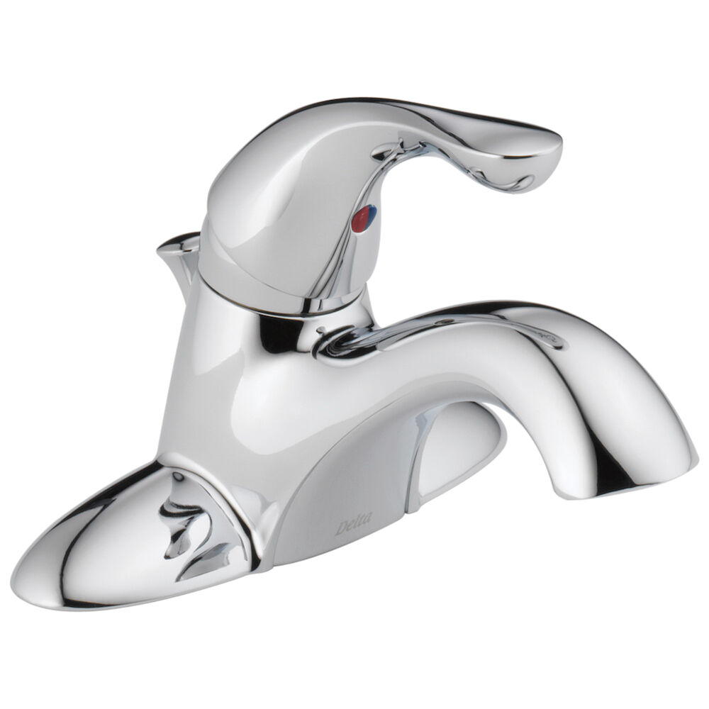 DELTA® 520-DST Centerset Lavatory Faucet, Classic, Chrome Plated, 1 Handles, 50/50 Pop-Up Drain, 1.2 gpm