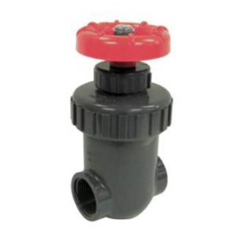 2011-007 Gate Valve, 3/4 in Nominal, FNPT End Style, PVC Body, Handwheel Actuator