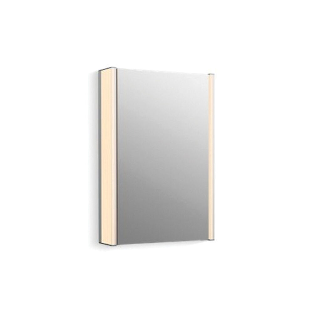 81144-SLE-DA1 Maxstow™ Lighted Medicine Cabinet, 17 in OAW x 24 in OAH, Aluminum, Dark Anodized Aluminum