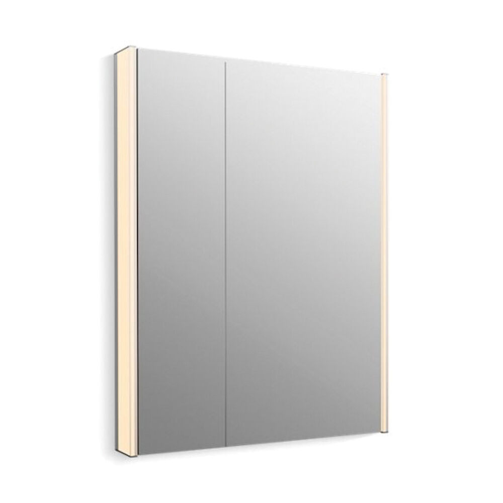 81149-SLE-DA1 Maxstow™ Lighted Medicine Cabinet, 32 in OAW x 40 in OAH, Aluminum, Dark Anodized Aluminum