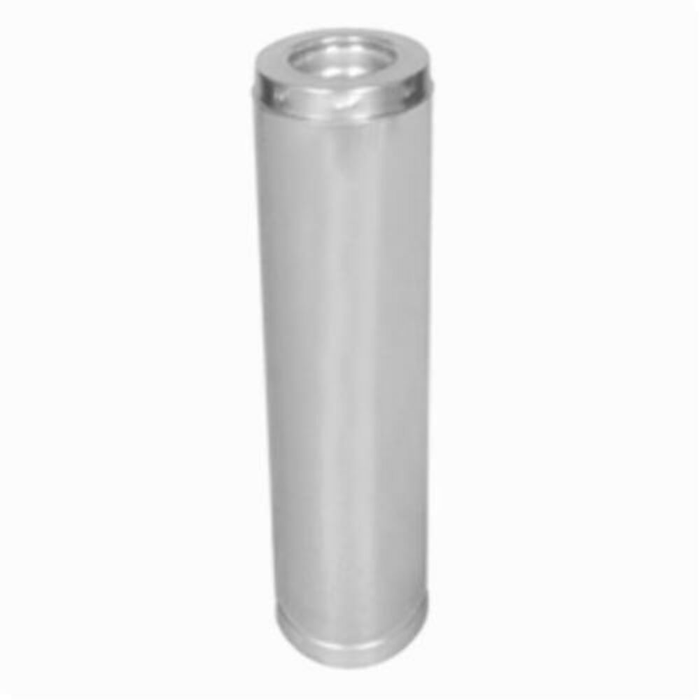 Hart & Cooley® 6TLC24 All-Fuel Chimney Pipe, 6 in IDx8 in OD Diax24 in L, Stainless Steel, Domestic