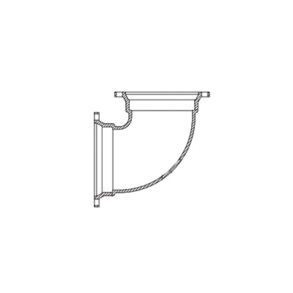 TYLER UNION® 072324 Compact 90 deg Elbow, 16 in, Mechanical