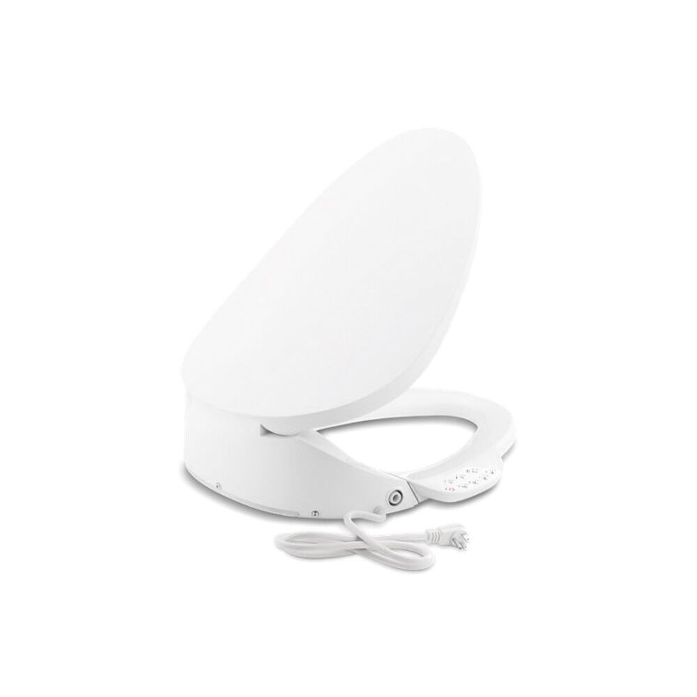 Kohler® 4108-0 C3®-230 Bidet Toilet Seat, Elongated Bowl, Closed Front, Plastic, White, Quiet-Close™ Hinge
