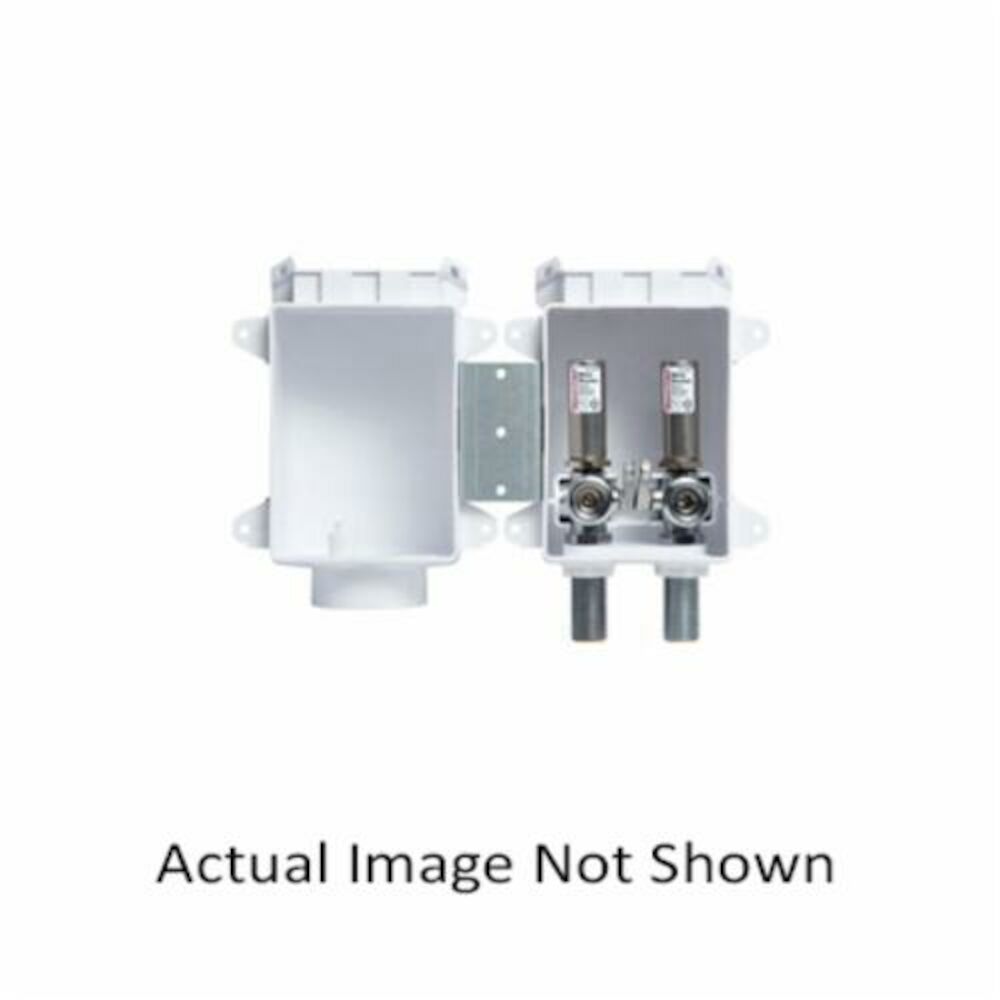 696-2413CF Compact Washing Machine Outlet Box With Frame and MiniRester Water Hammer Arrester