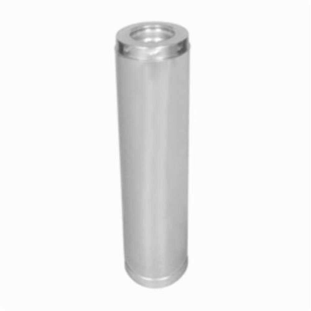 Hart & Cooley® 6TLC12 Slim Chimney Pipe, 6 in IDx8 in OD Diax12 in L, Steel, Domestic