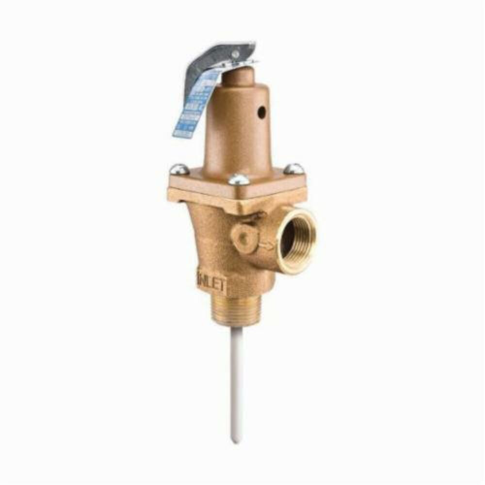 0121419 LF40, LF40XL-8-125-210 Automatic Reseating Temperature/Pressure Relief Valve, Brass Body