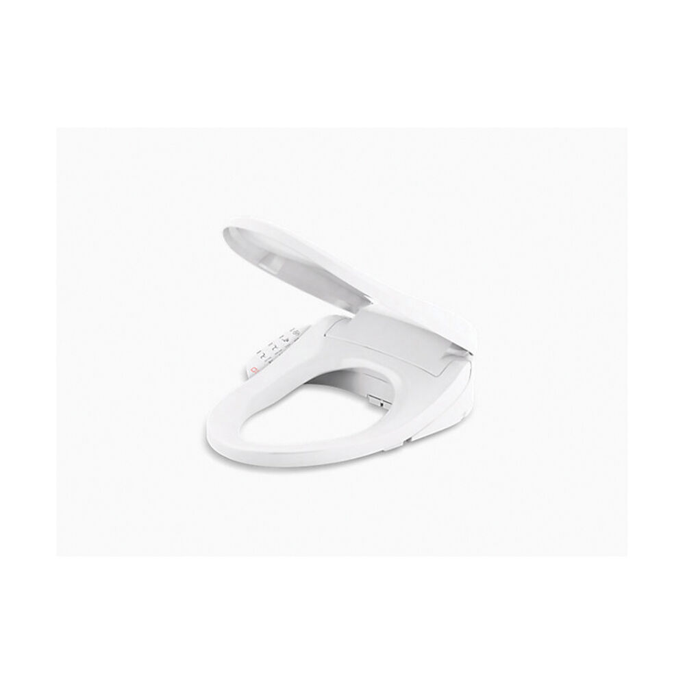 Kohler® 8298-0 C3®-155 Elongated Bidet Toilet Seat With Lid, Closed Front, Plastic, Quiet-Close™/Quick-Release™ Hinge, White