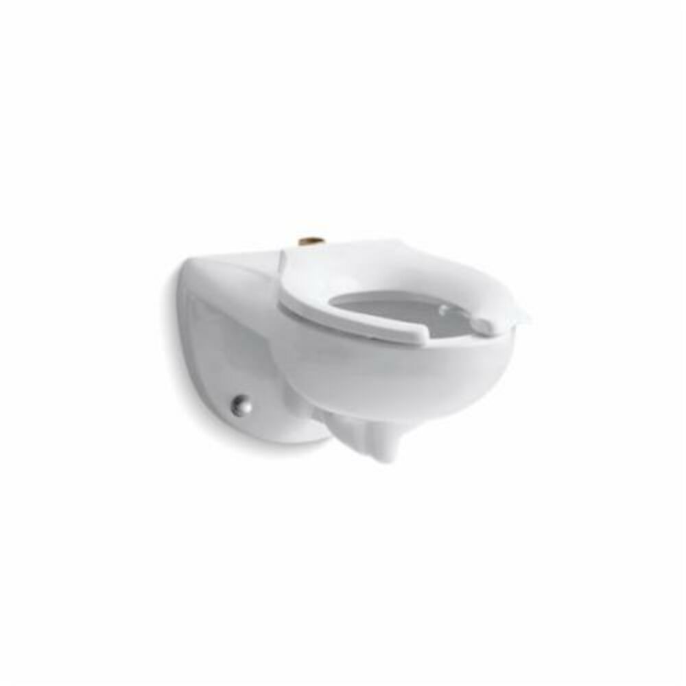 Kohler® 4325-SSL-0 Kingston™ Toilet Bowl With Top Inlet and Bedpan Lug, Elongated, 5-1/4 in H Rim, 1.28 to 1.6 gpf, Antimicrobial/White