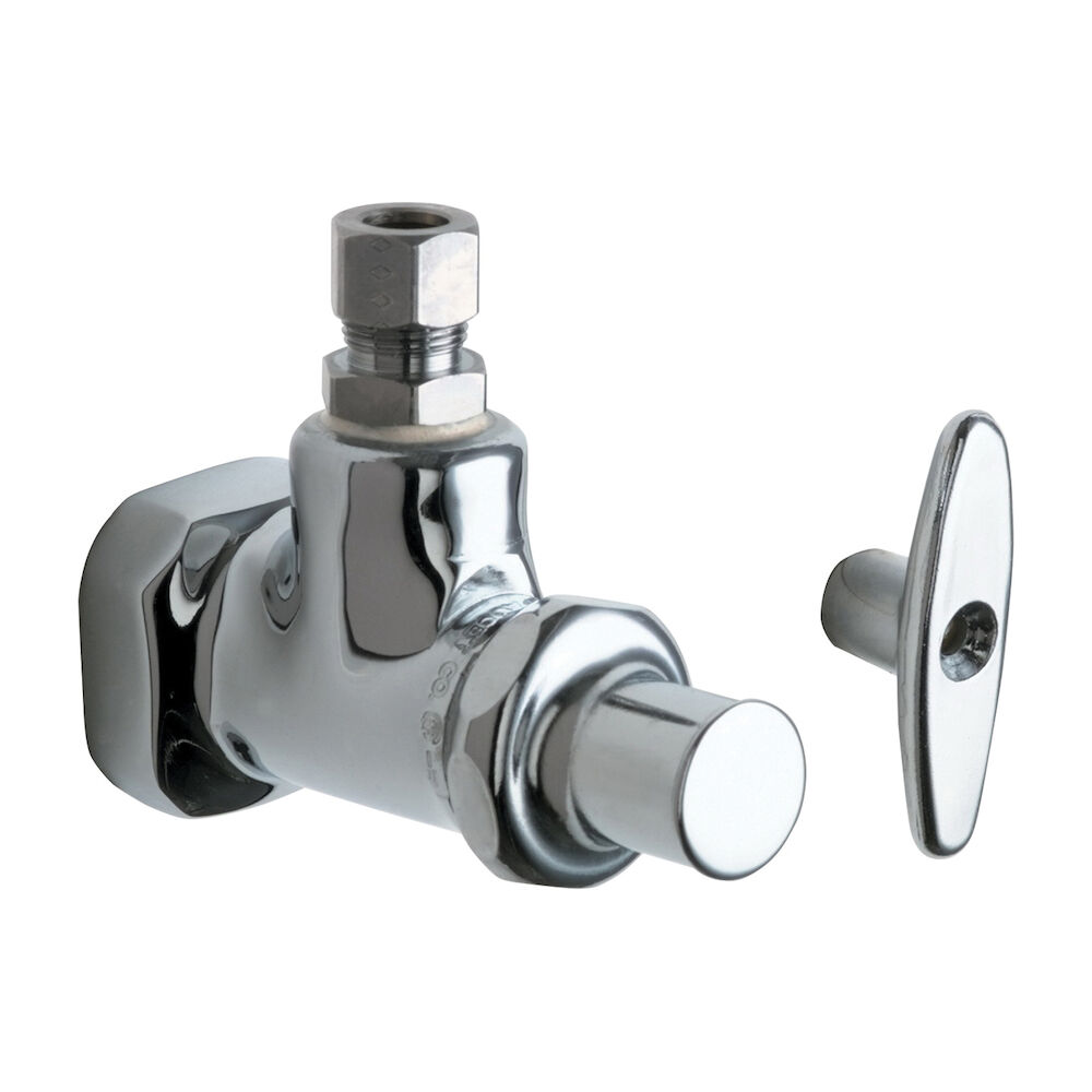 1013-ABCP Angle Stop Fitting With Loose Key, Chrome Plated