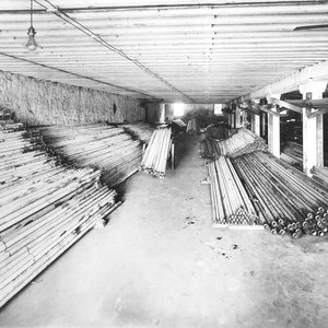 Pipe stored in warehouse
