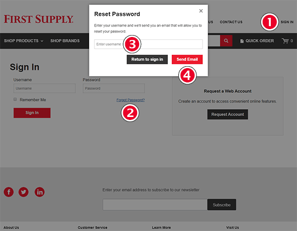 Forgot password