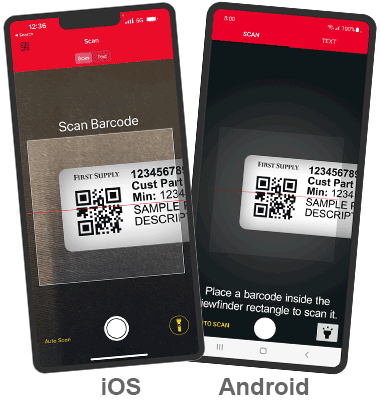 First inStock QR Label Scan