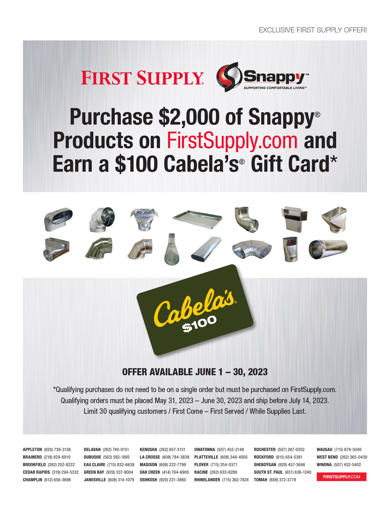 Purchase Snappy and Earn a Cabela's Gift Card