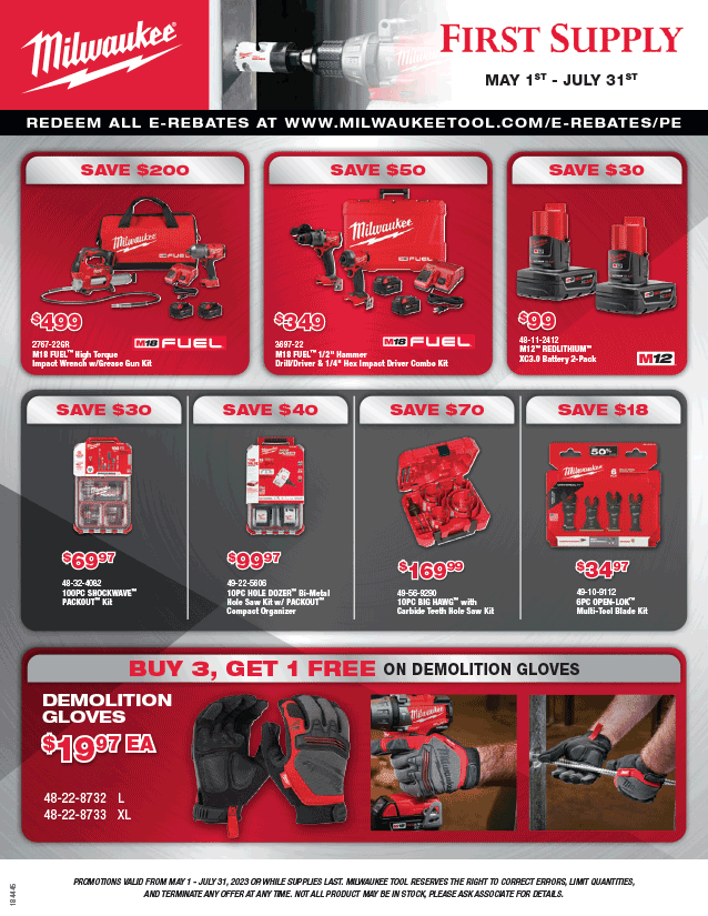 Milwaukee and First Supply Offers