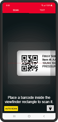 First inStock QR Label Scan