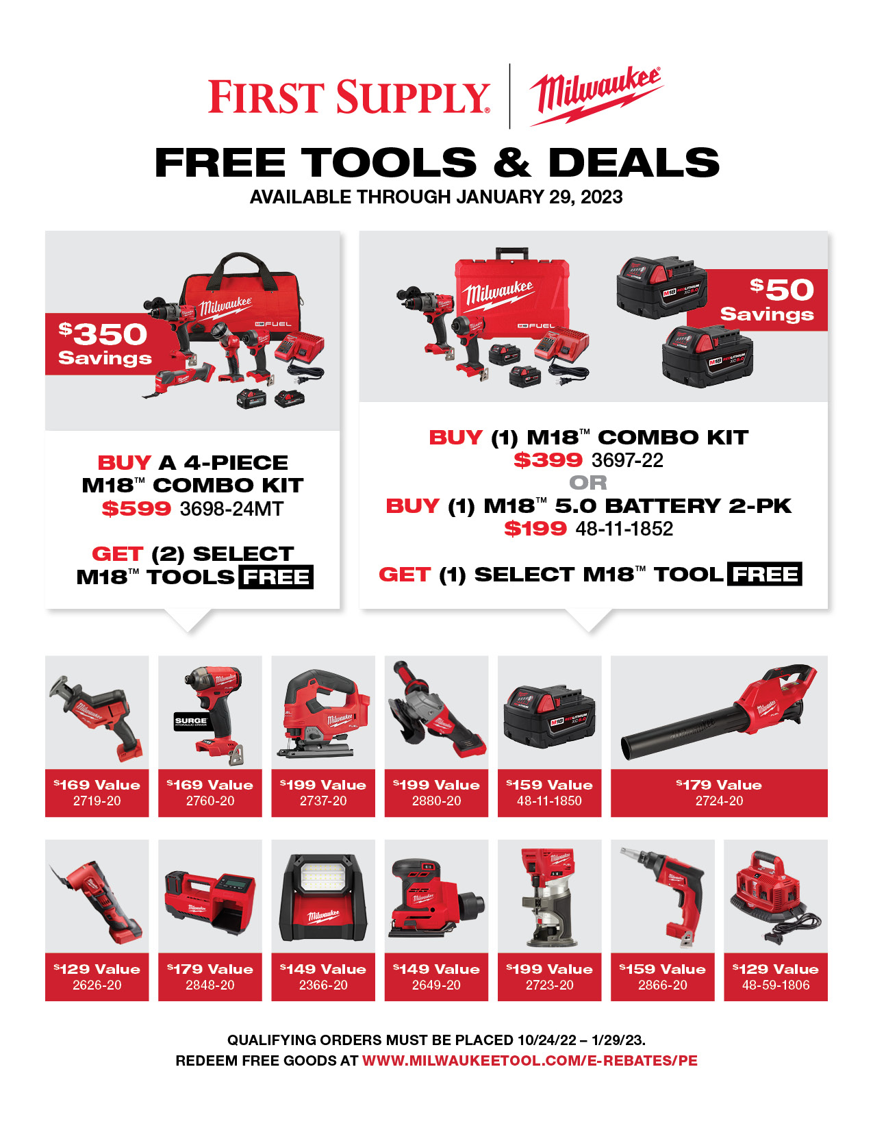 Milwaukee Free Tools and Deals
